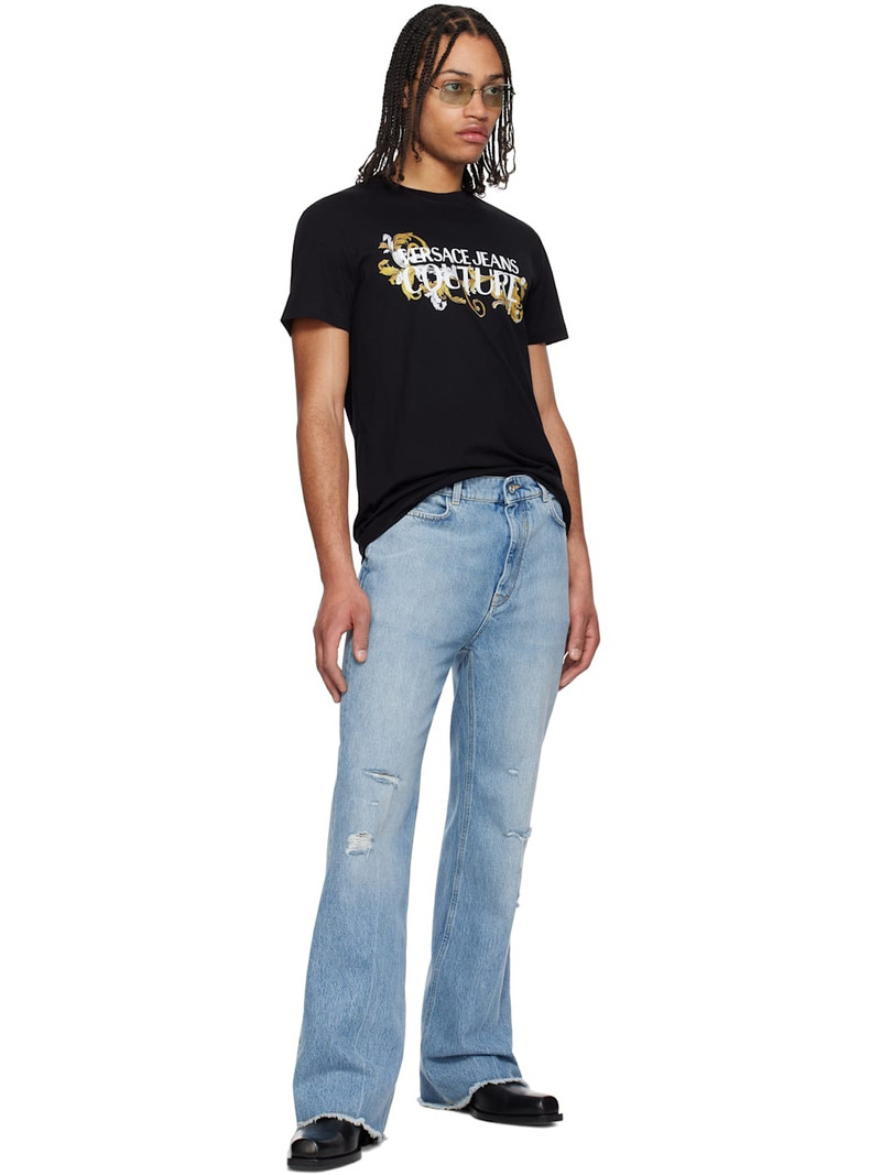 VERSACE JEANS COUTURE 로고 인쇄 티셔츠 outlook