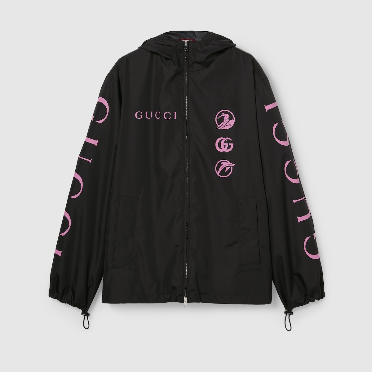 Printed technical poplin jacket - 1