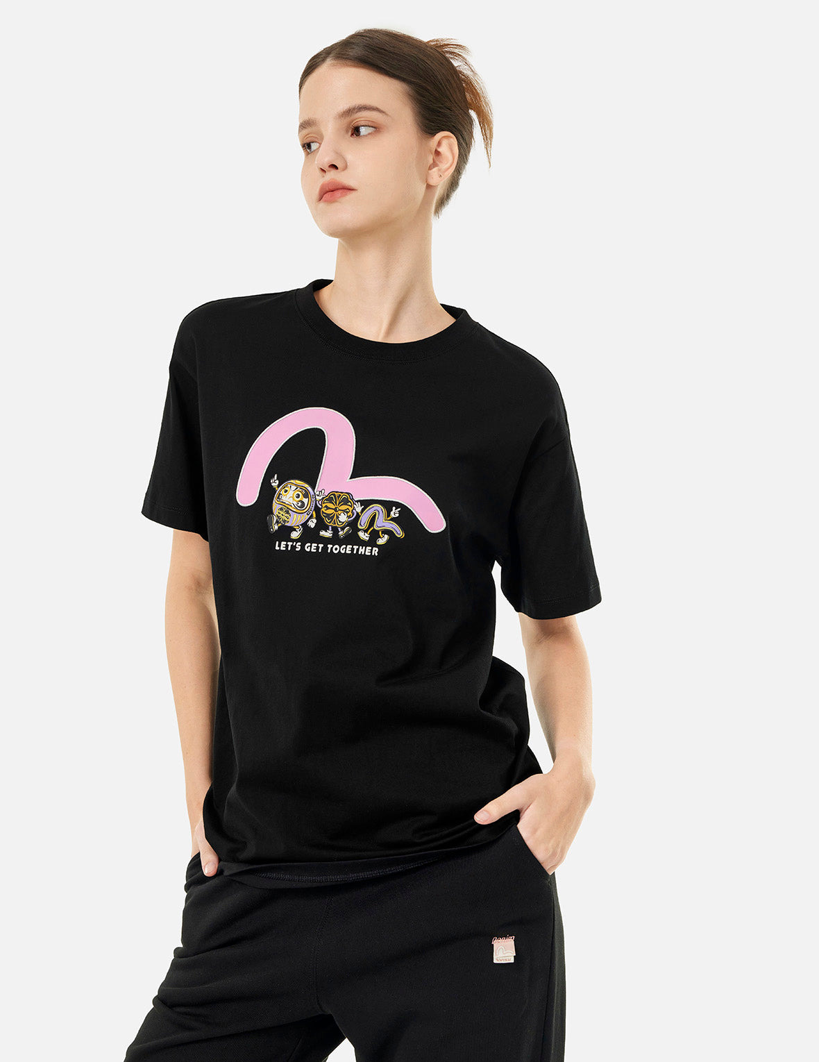 MULTI PRINT BOYFRIEND T-SHIRT - 5