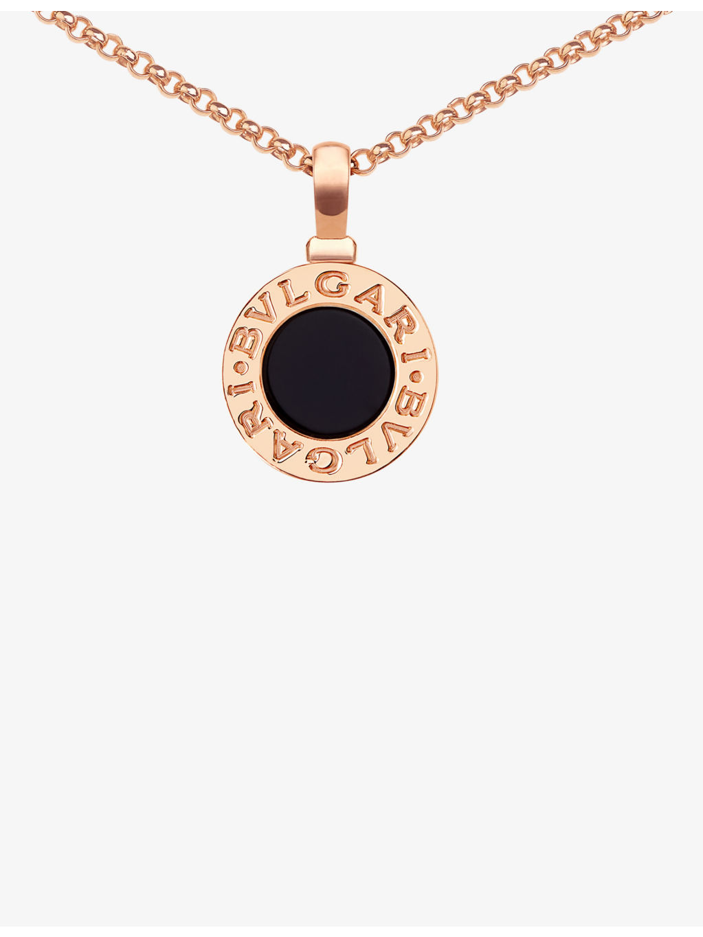 BVLGARI BVLGARI 18ct rose-gold and onyx necklace - 3