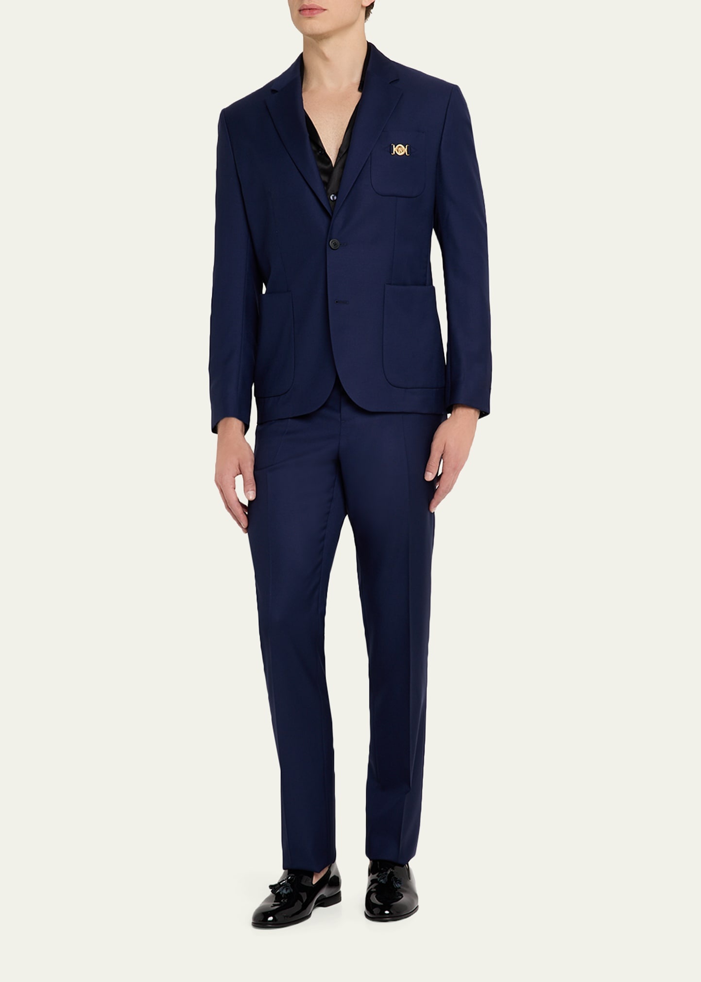 Men's Wool Single-Breasted Blazer - 2