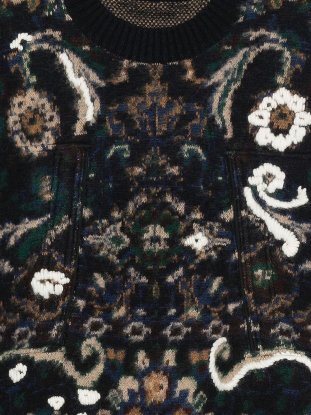 floral-pattern crew-neck sweater - 3