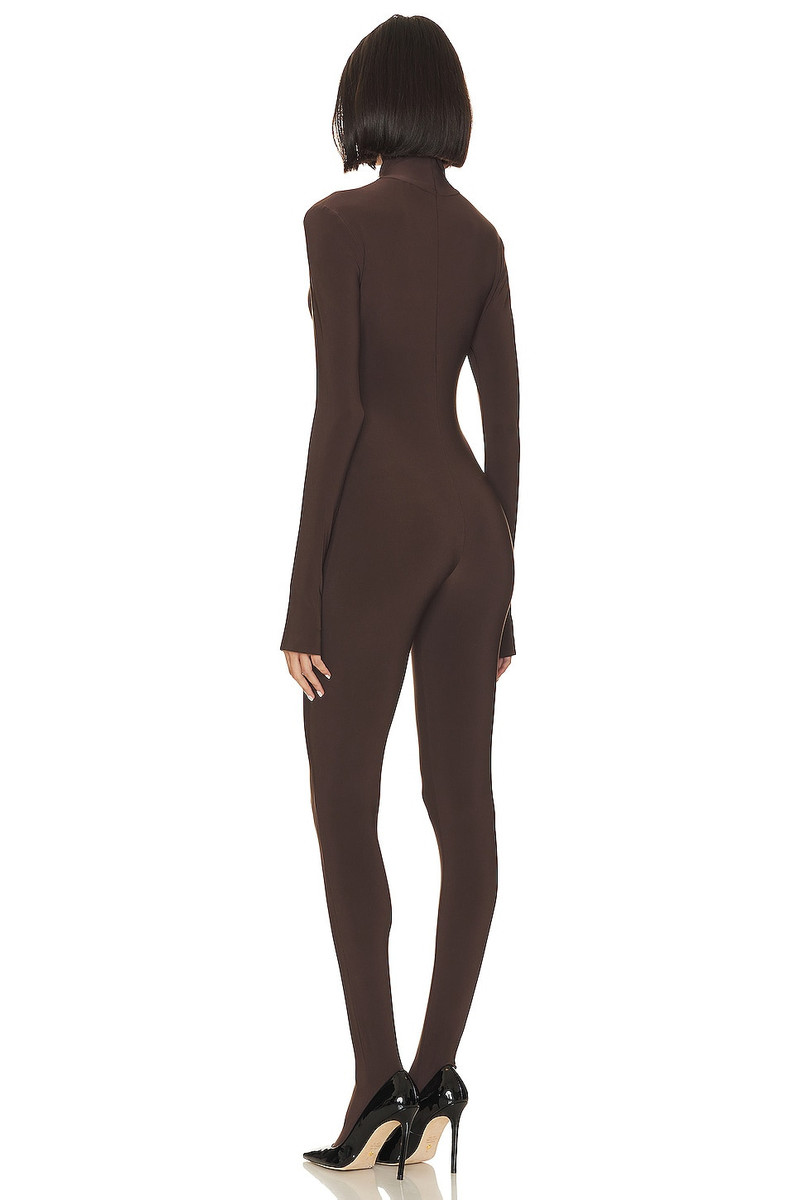NORMA KAMALI Slim Fit Turtle Catsuit With Footsie outlook