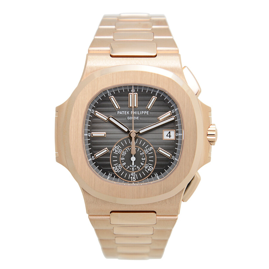 Pre-owned Patek Philippe Nautilus Chronograph Black Dial Men's Watch 5980-1R-001 - 3