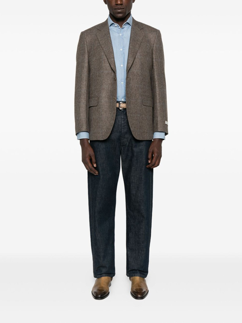 Canali textured two-button jacket outlook