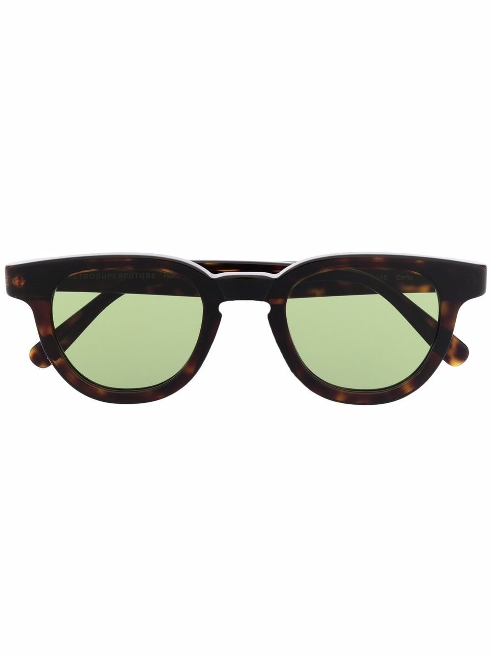 tortoiseshell round-frame sunglasses - 1