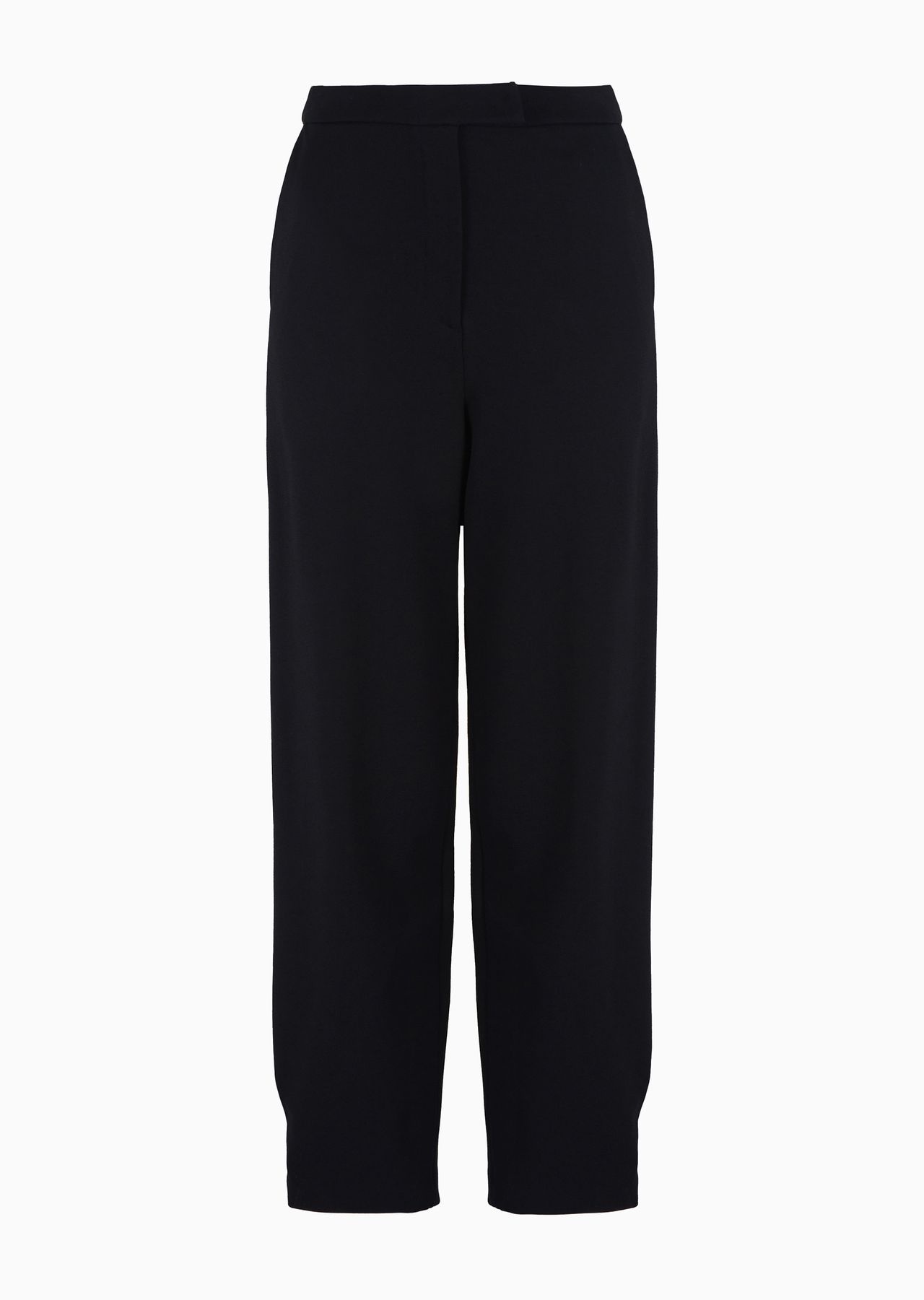 Stretch Milano-stitch fabric trousers with narrow hem - 1