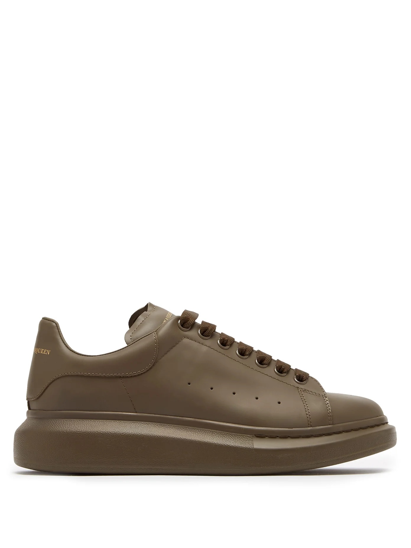 Raised-sole low-top leather trainers - 1