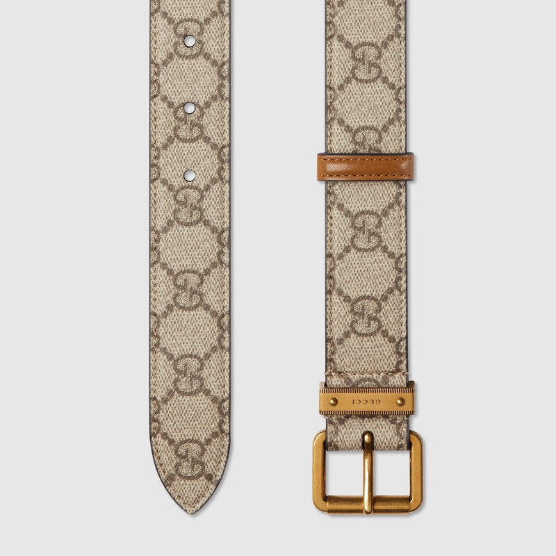 GUCCI GG Emblem belt with square buckle outlook