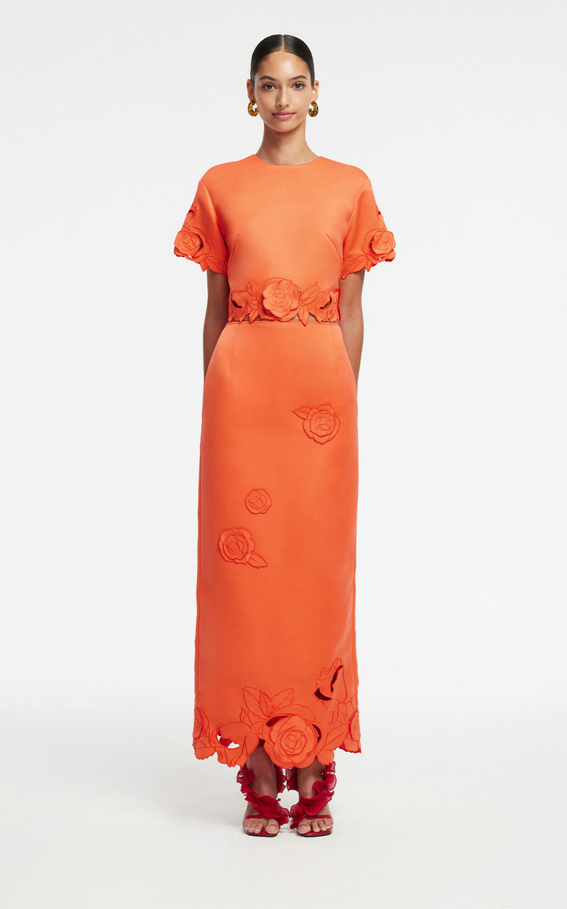 LEO LIN Indie Sleeve Top orange outlook