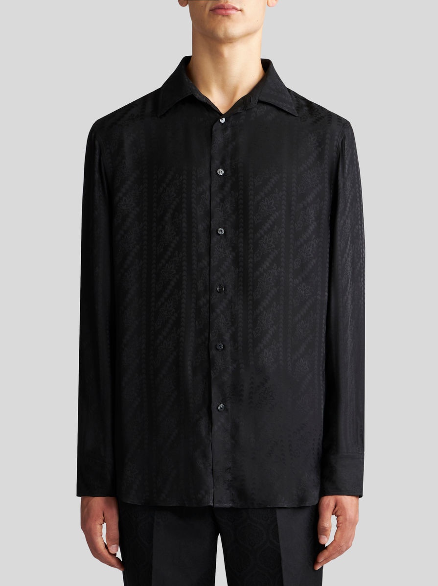 SILK JACQUARD SHIRT - 2