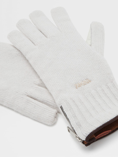 ZEGNA WHITE OASI CASHMERE GLOVES outlook