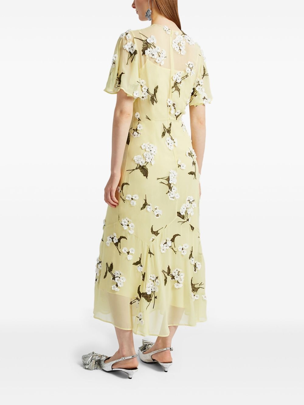 short-sleeve midi dress - 4