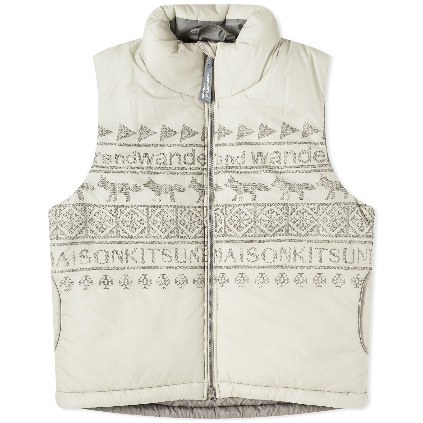 and wander x Maison Kitsune Nordic Border Insulation Vest