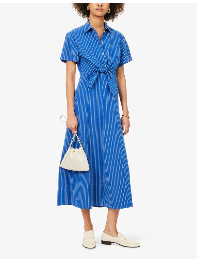 ME+EM 2-in-1 Fluid Stripe Woven Midi Dress outlook