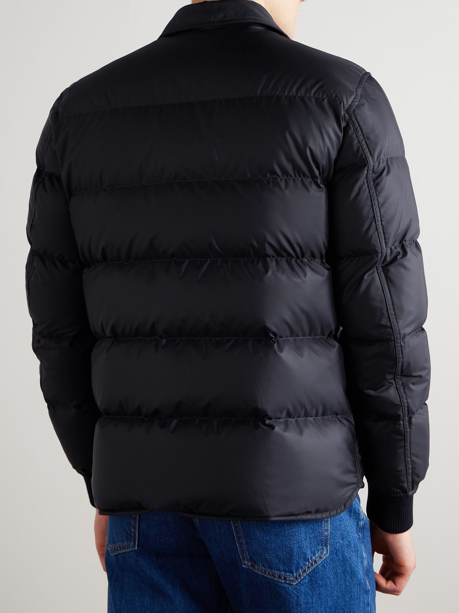 Quilted Shell Down Jacket Black - 3