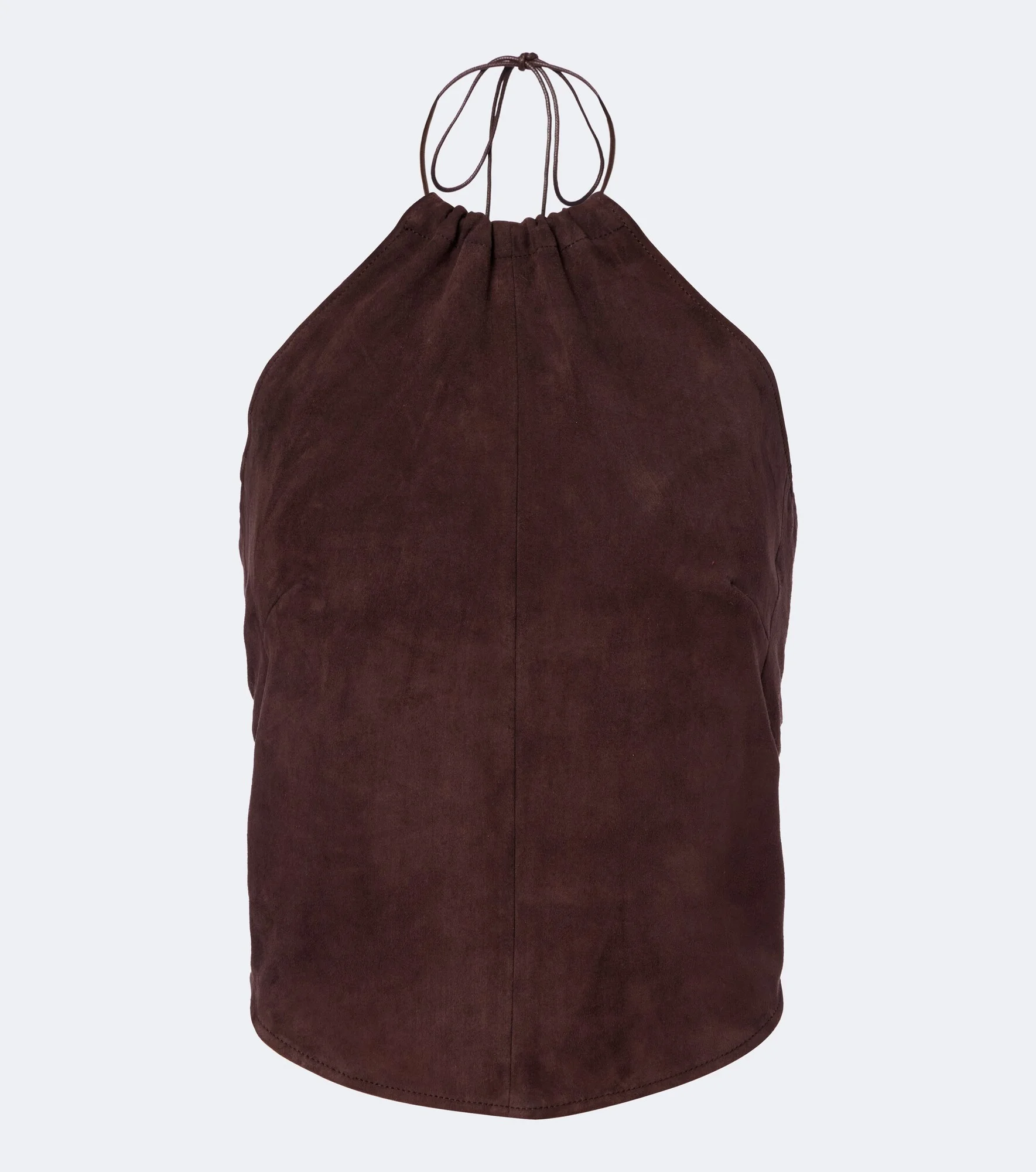 Rosie halterneck suede top - 1
