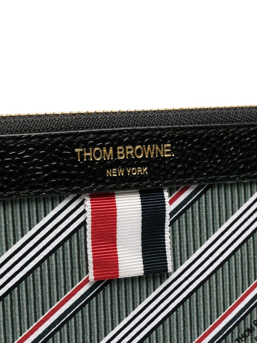 striped logo-print pouch - 4