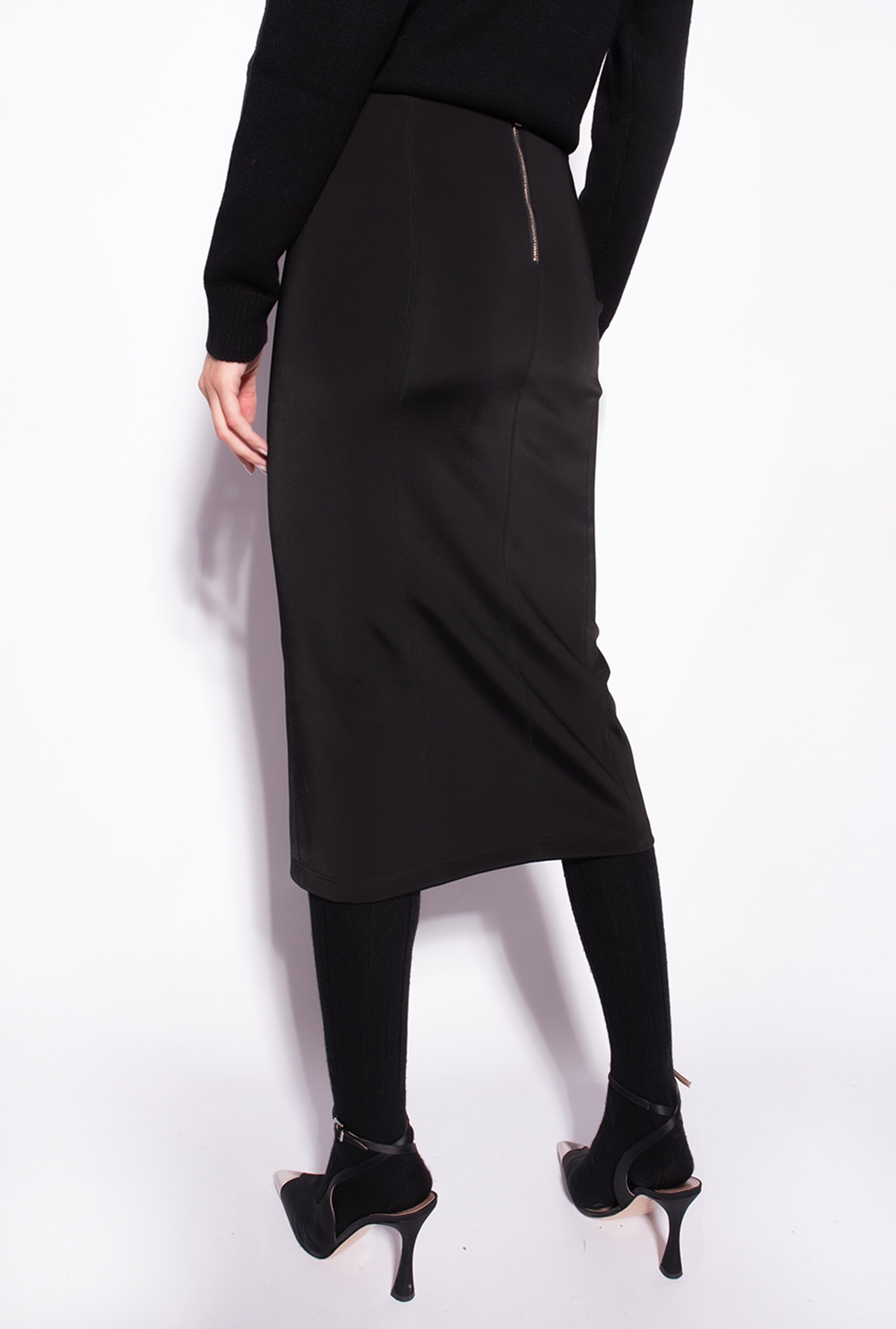 MIDI SKIRT WITH SLIT - 5