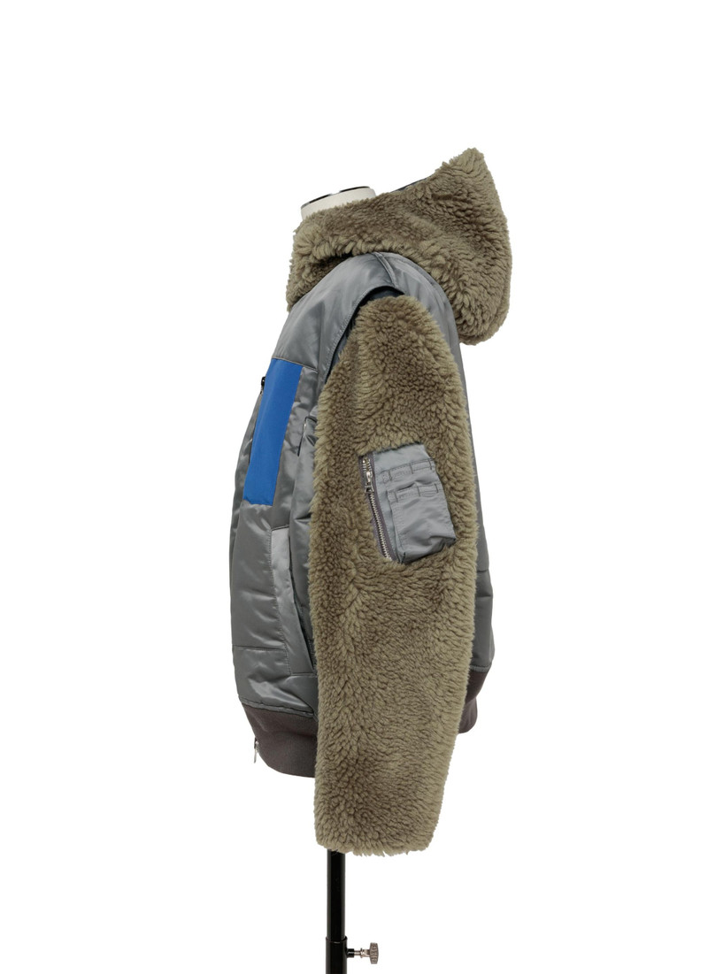 Faux Shearling x Nylon Twill Blouson 3