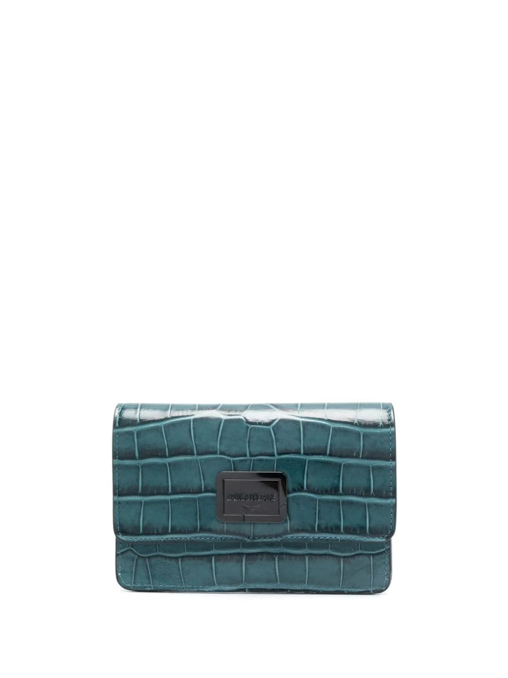 Le Cecilia crocodile-effect cardholder - 1