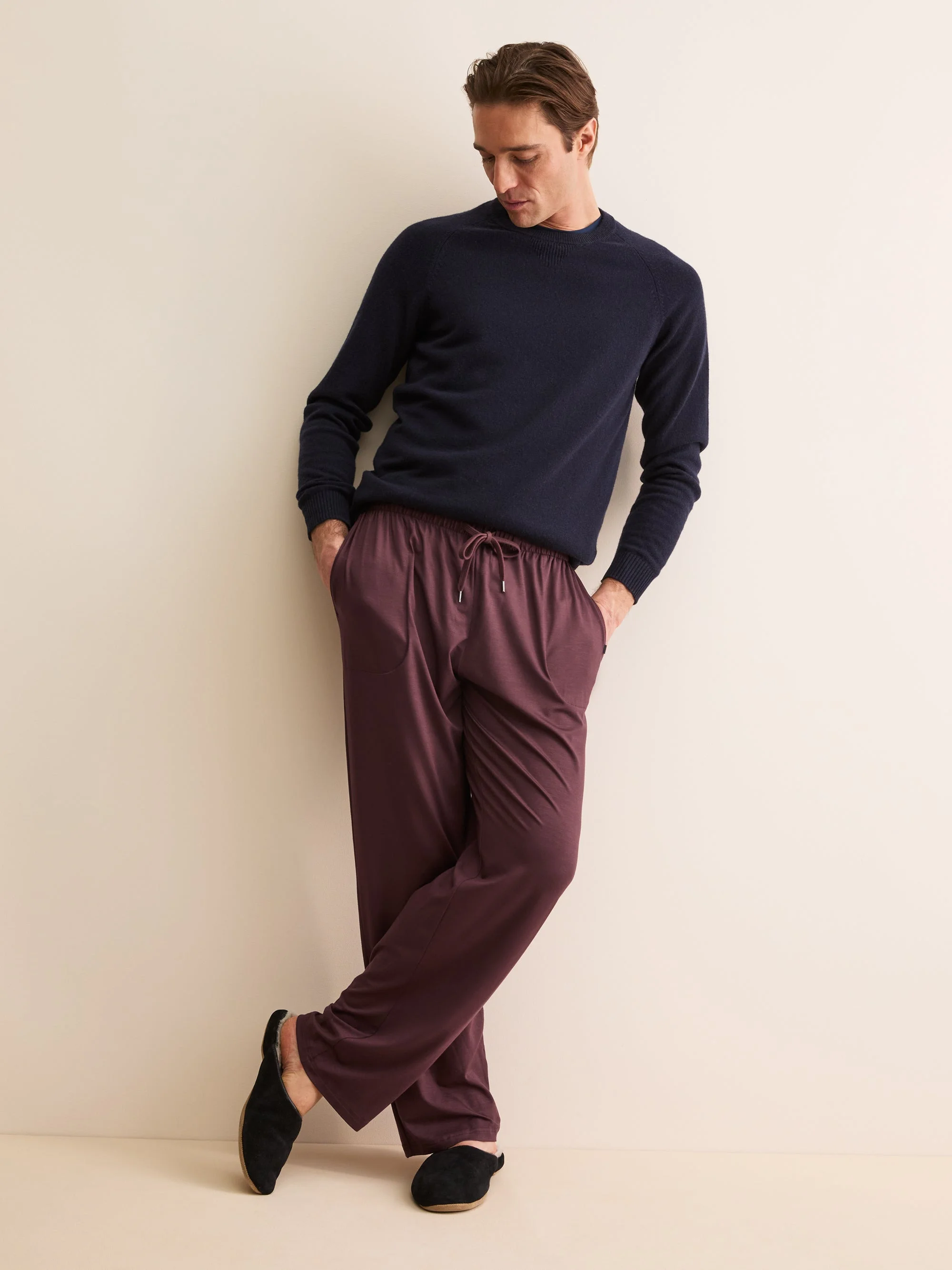 Basel Micro Modal Lounge Pants Mahogany Brown - 1
