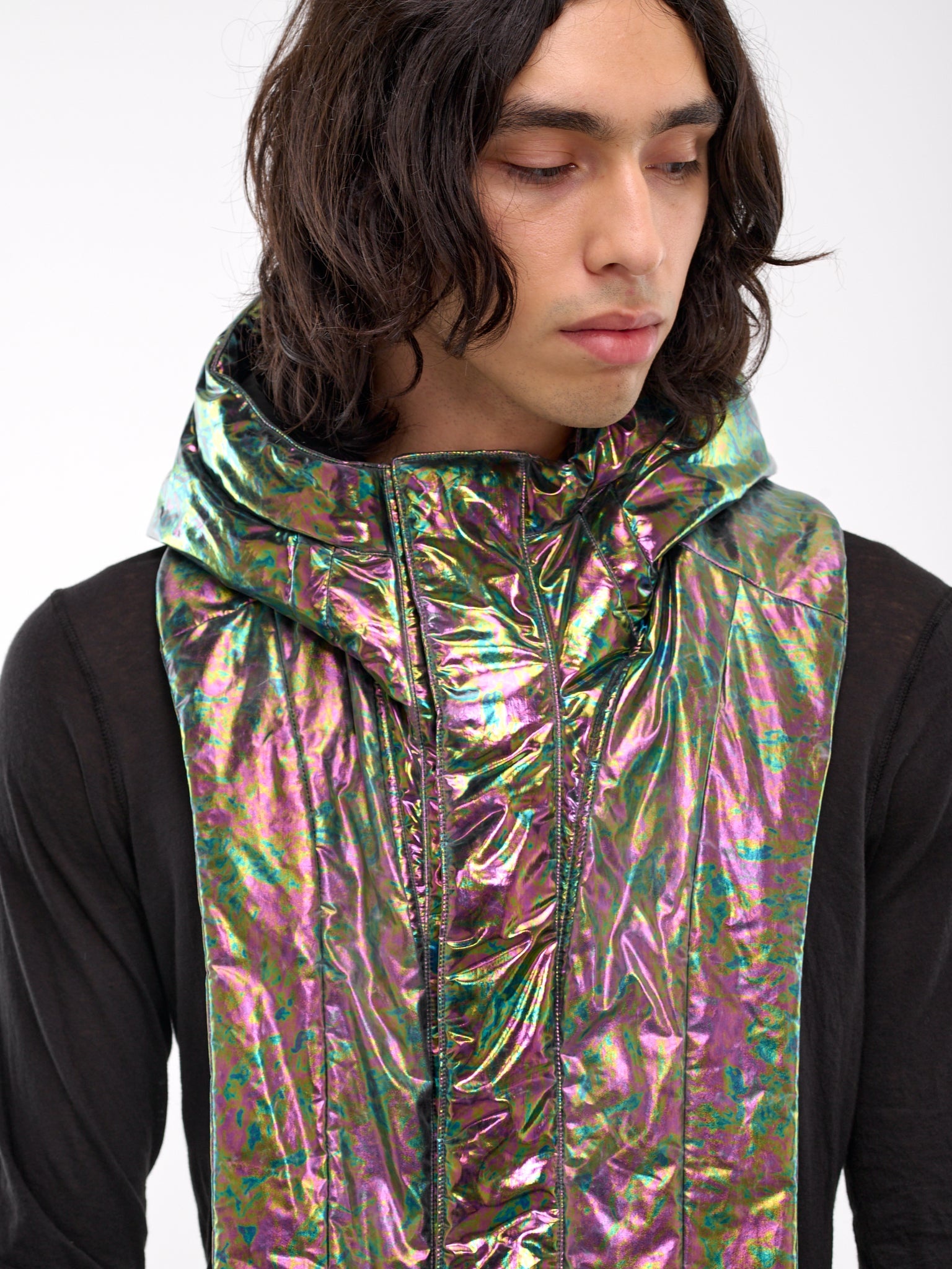 Padded Nylon Scarf Hood - 4