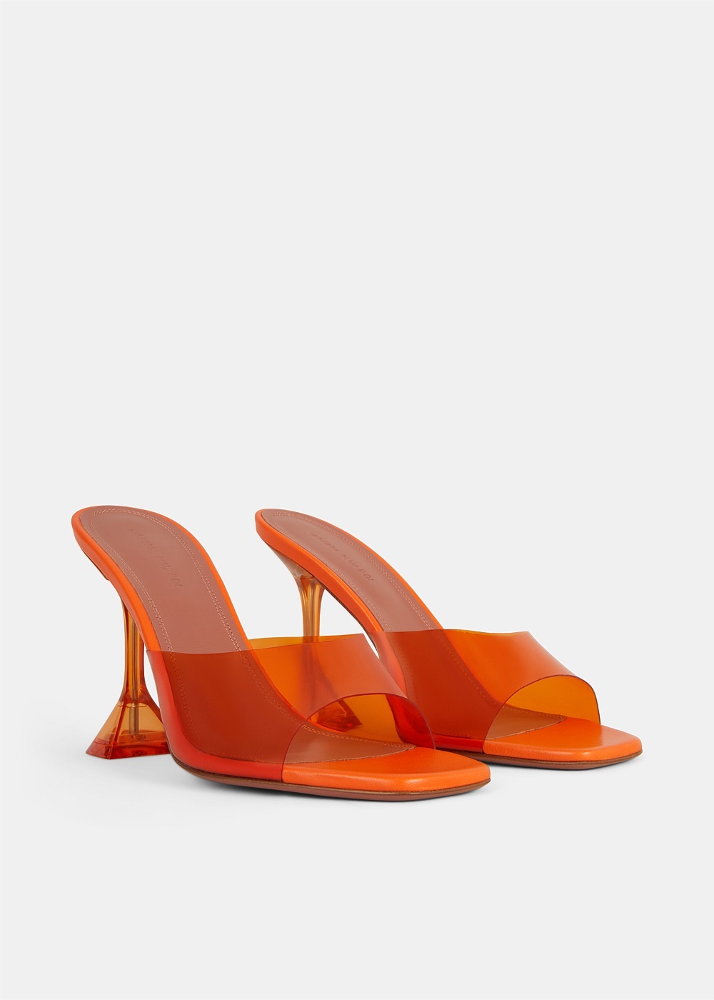 Clear Orange Lupita Glass Mule - 2