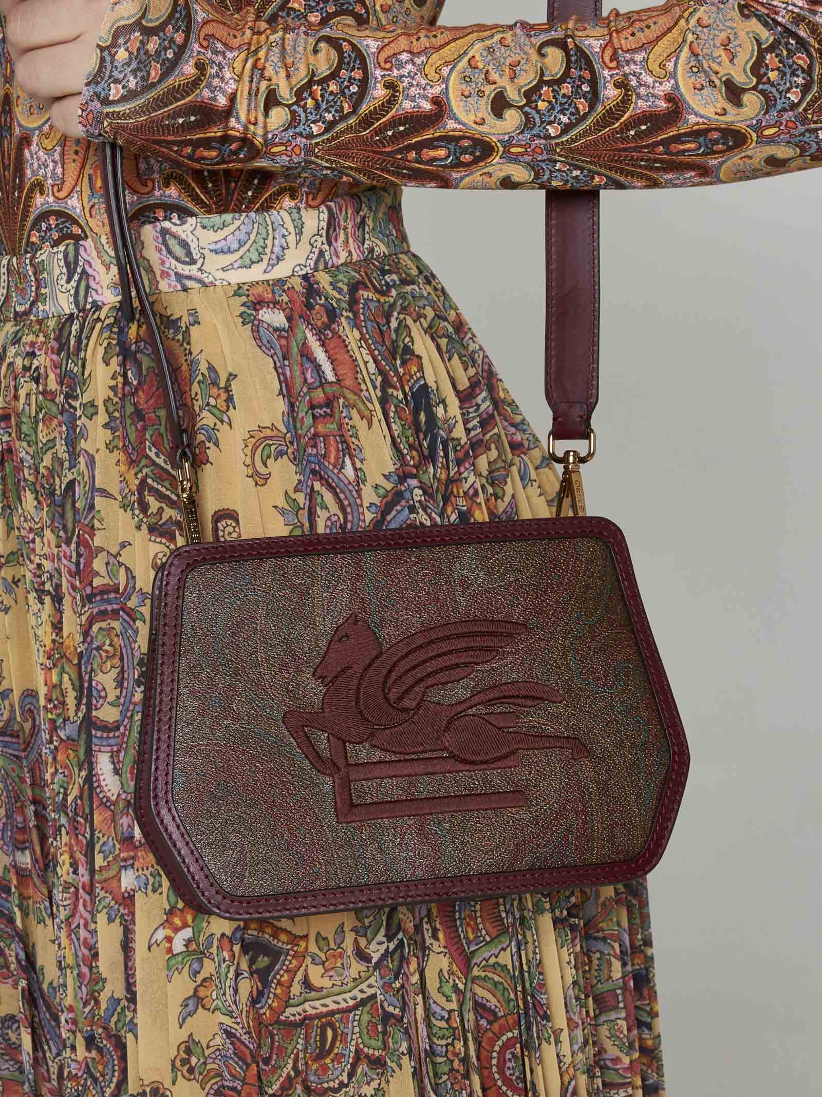 ETRO: bag with Paisley jacquard and geometric print - Leather