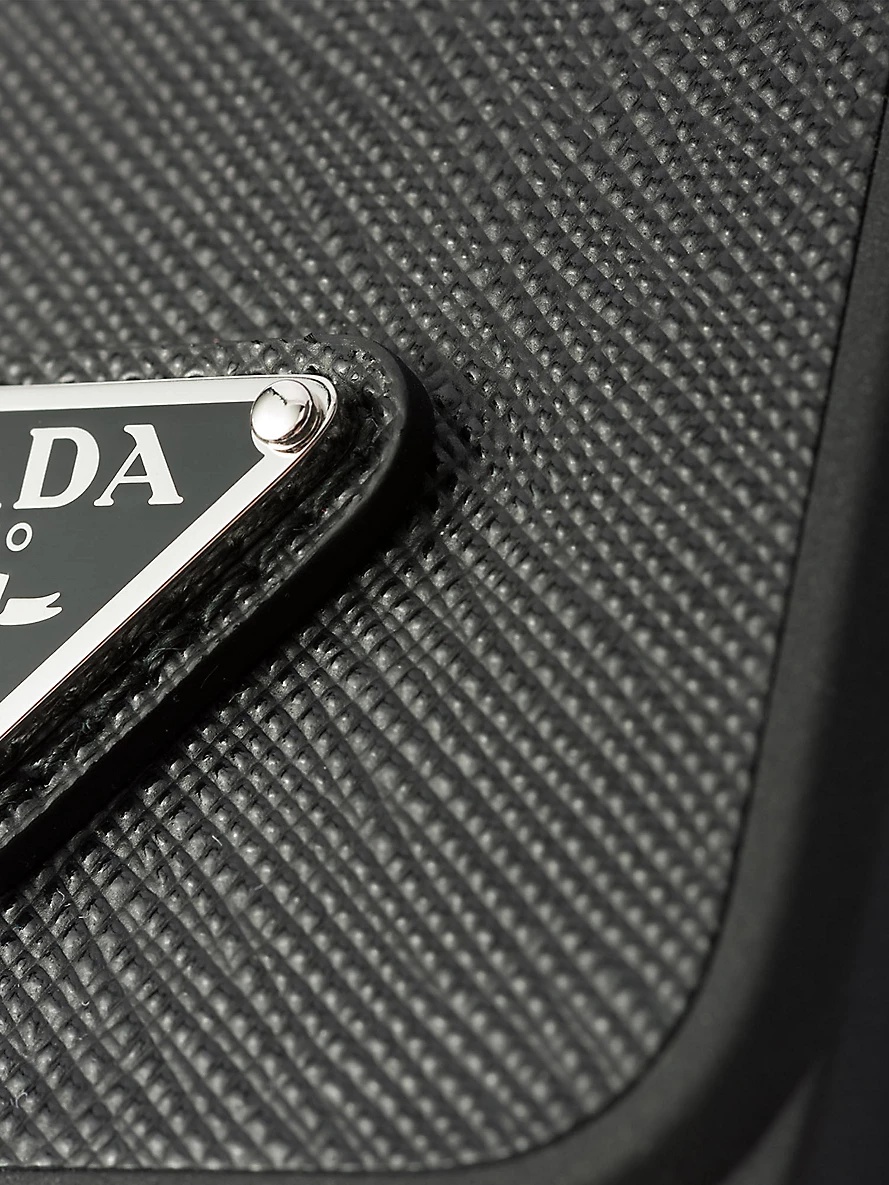 Logo-plaque leather iPhone 15 case - 3