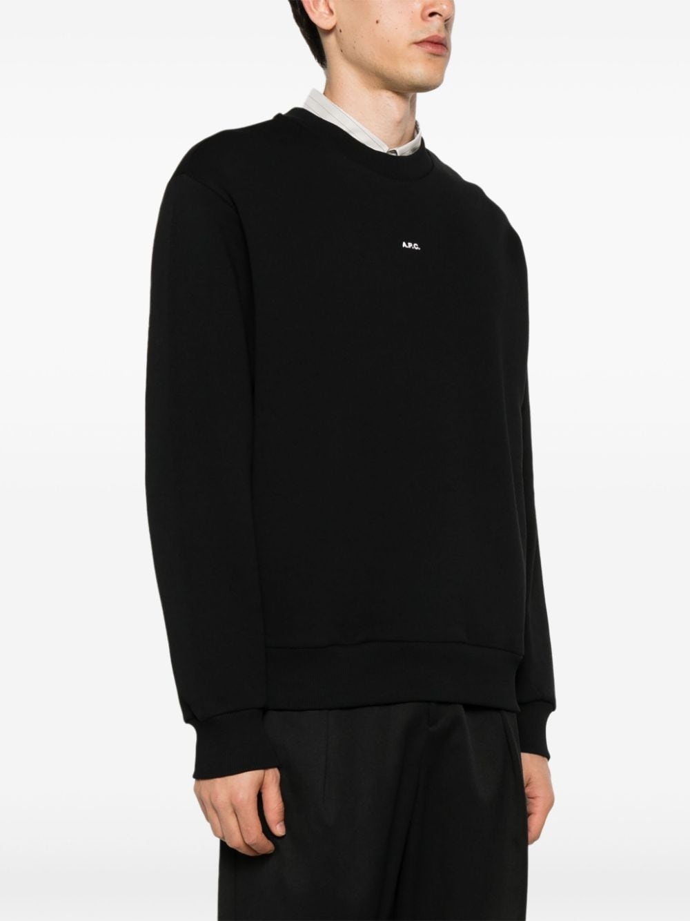logo-print cotton sweatshirt - 3