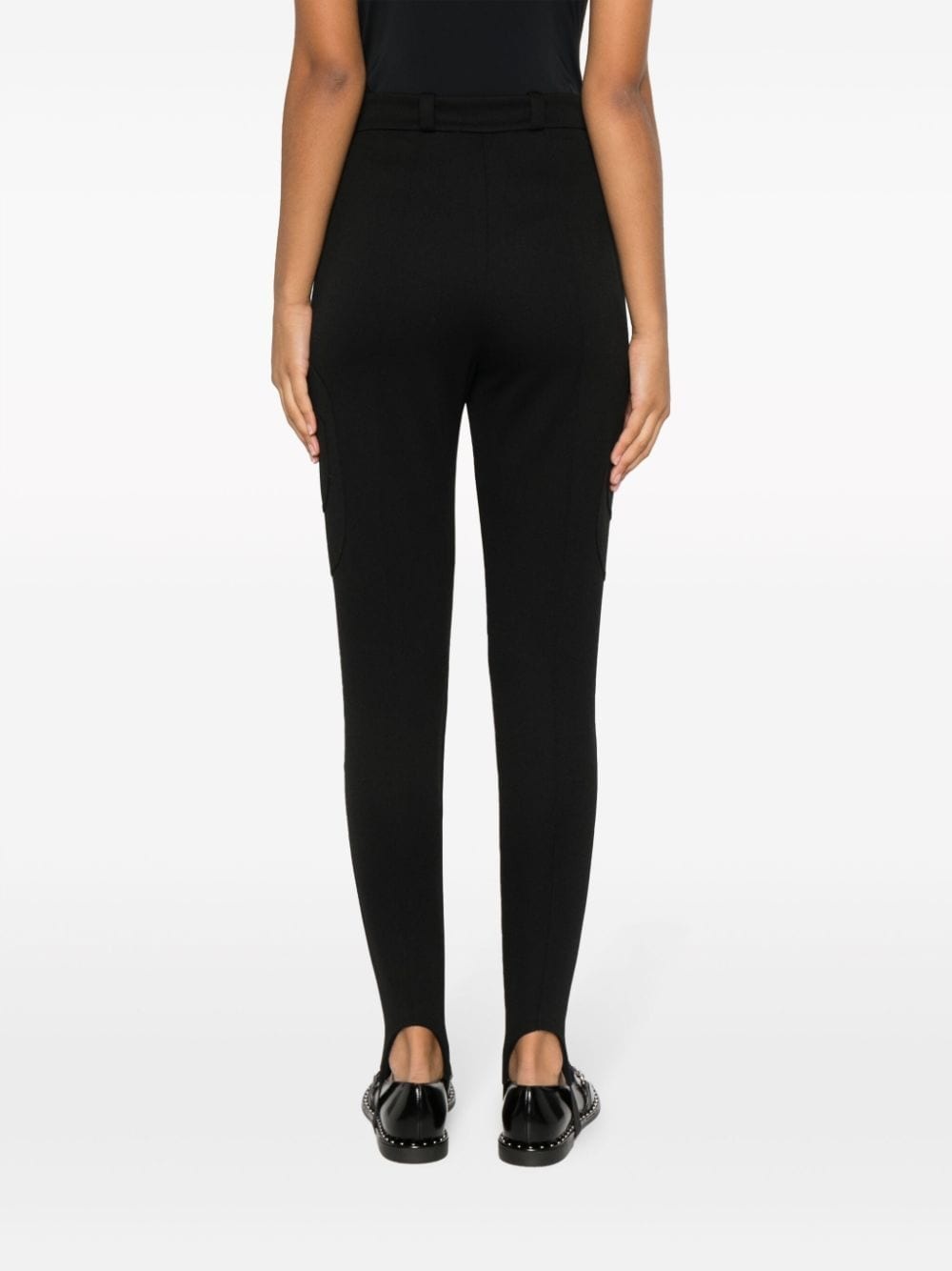 lyocell-cotton blend stirrup trousers - 4
