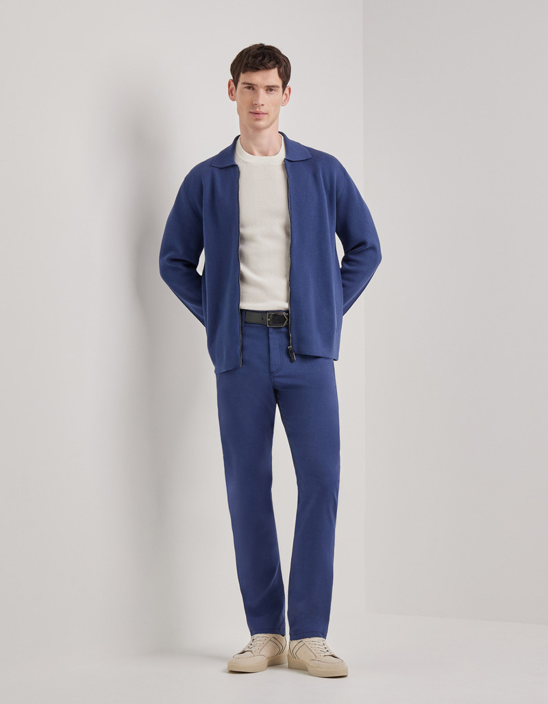 Canali AIR FORCE BLUE FIVE POCKET PANTS IN WASHABLE IMPECCABILE WOOL outlook