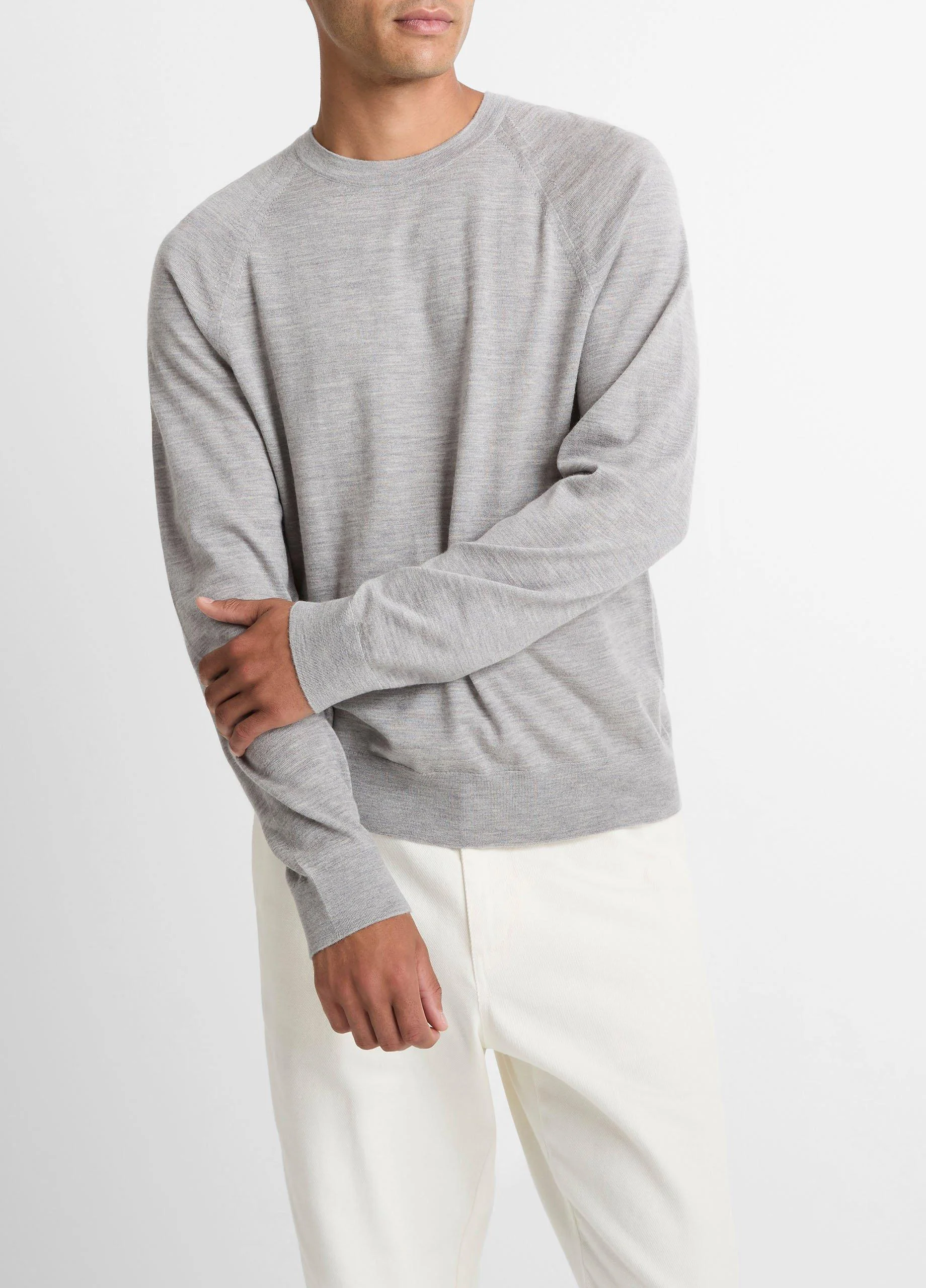 Featherweight Wool-Cashmere Crew Neck Sweater - 1