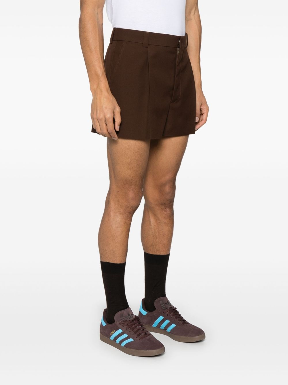 twill wool shorts - 3