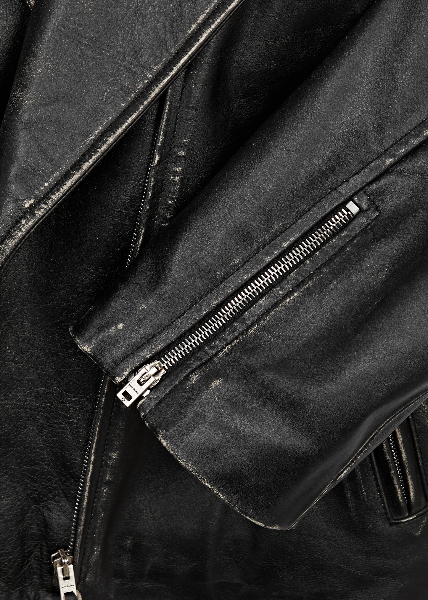Distressed leather jacket - 5