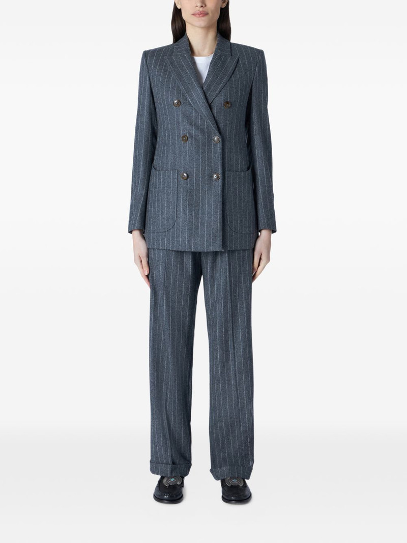 FORTELA pinstripe double-breasted jacket outlook