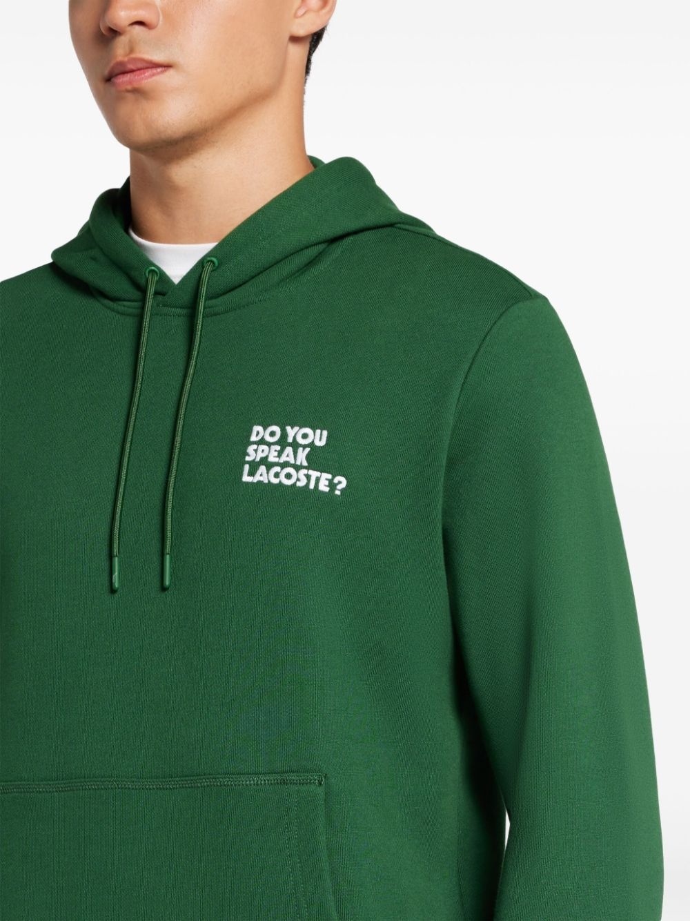 slogan-print cotton hoodie - 5