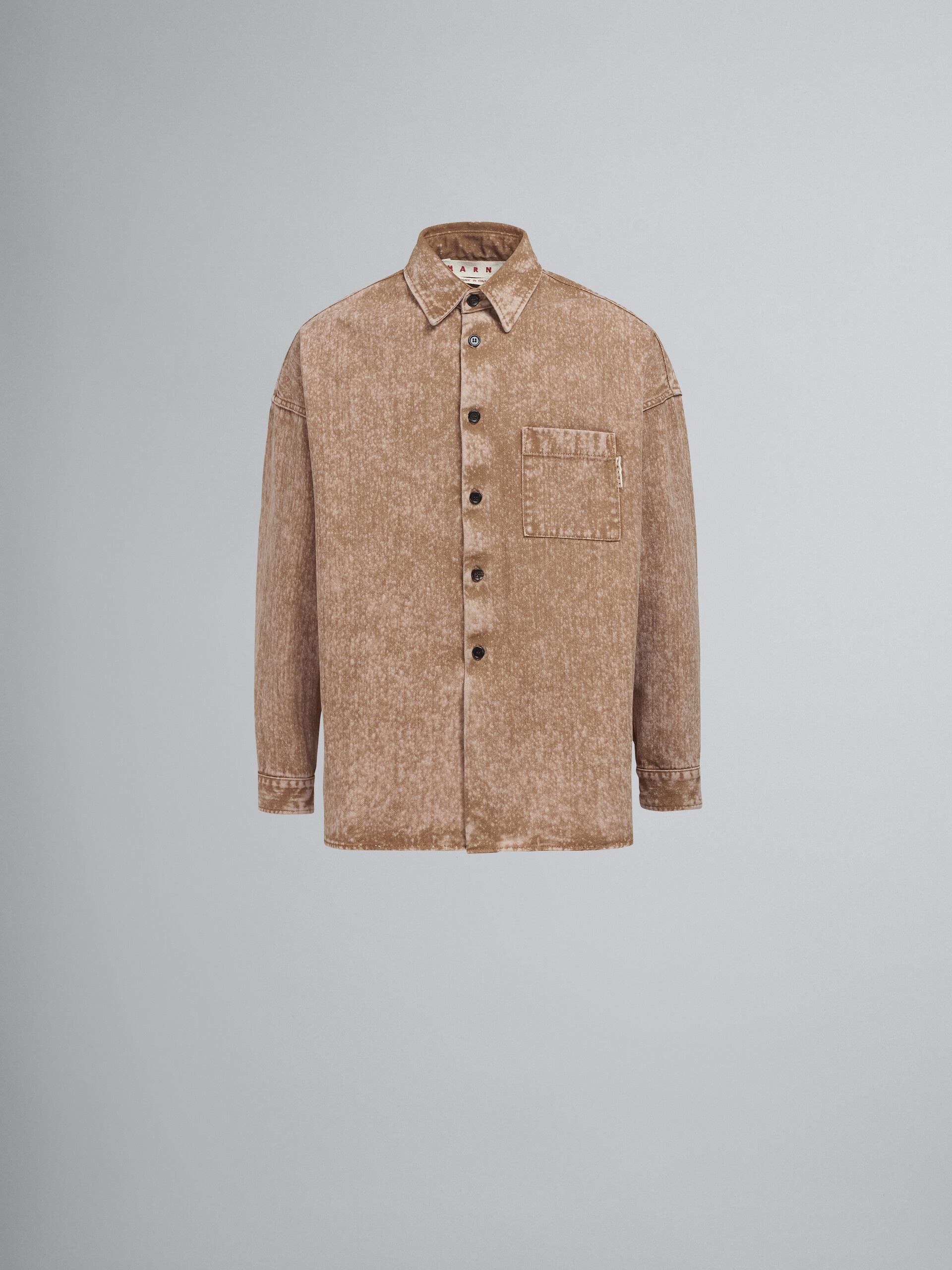 MARBLE-DYED DENIM SHIRT - 1
