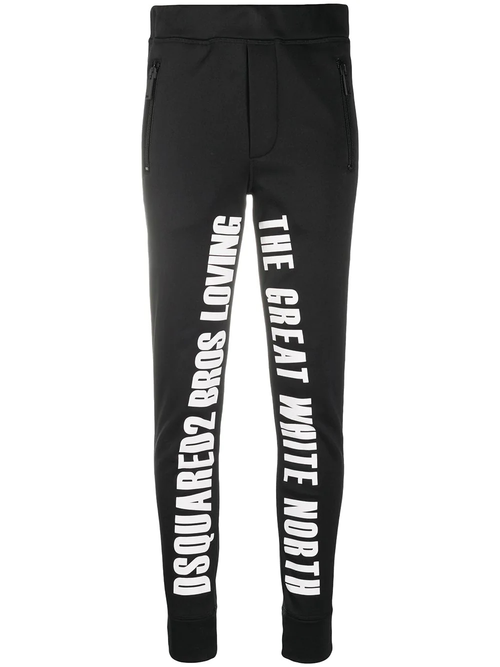 slogan print ski trousers - 1