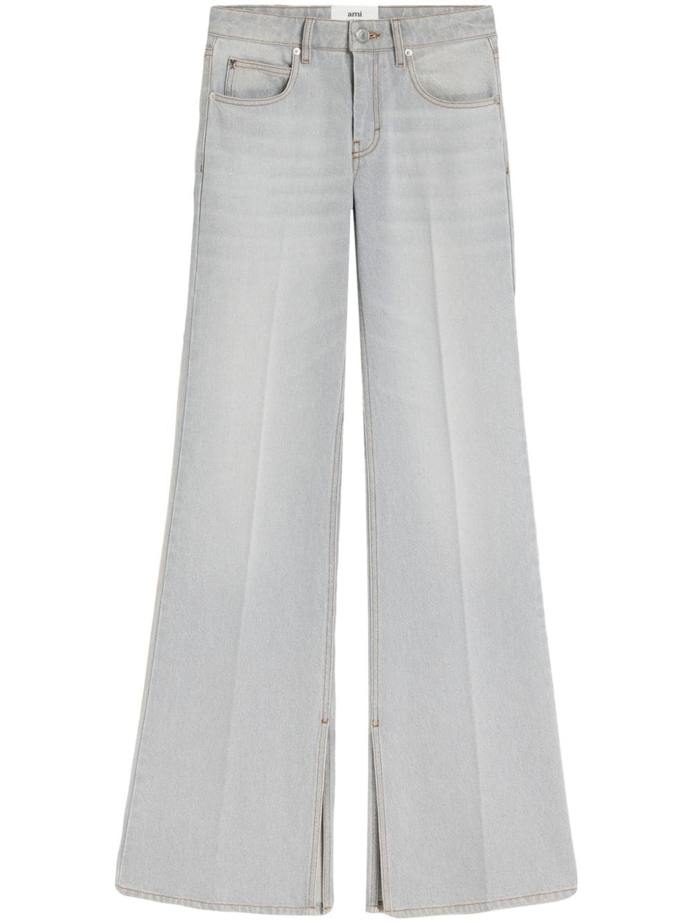 high-rise wide-leg jeans - 1