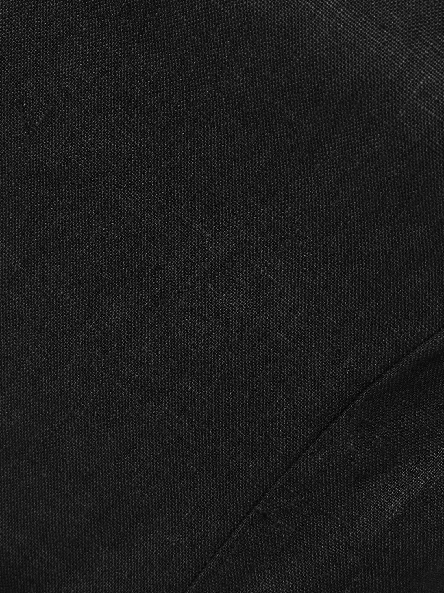 Felice shirred linen mini dress Black - 4