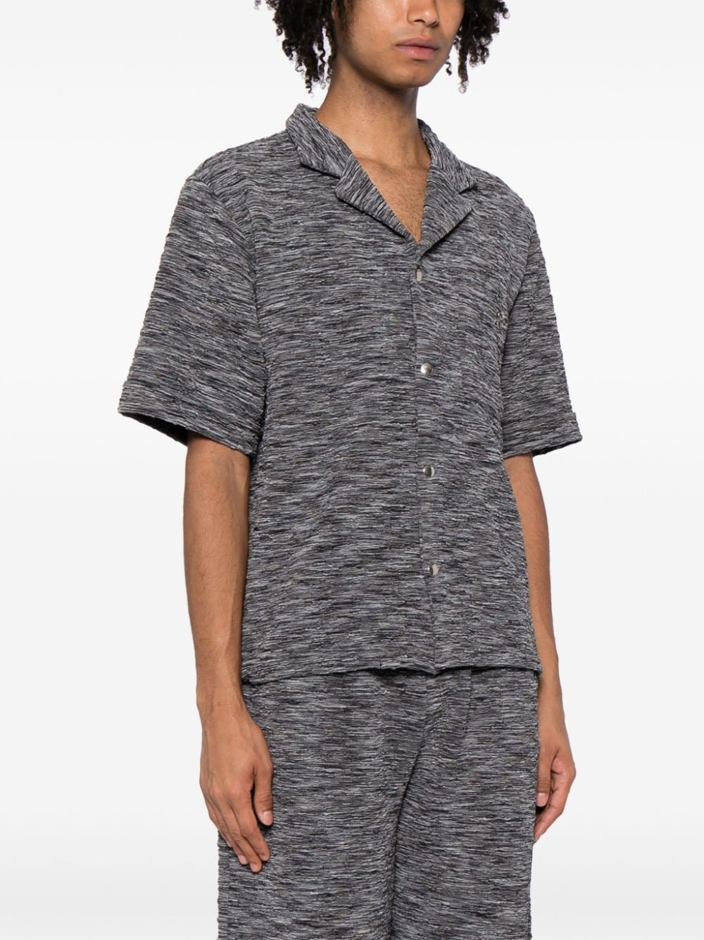 logo-plaque mÃ©lange-effect shirt - 3