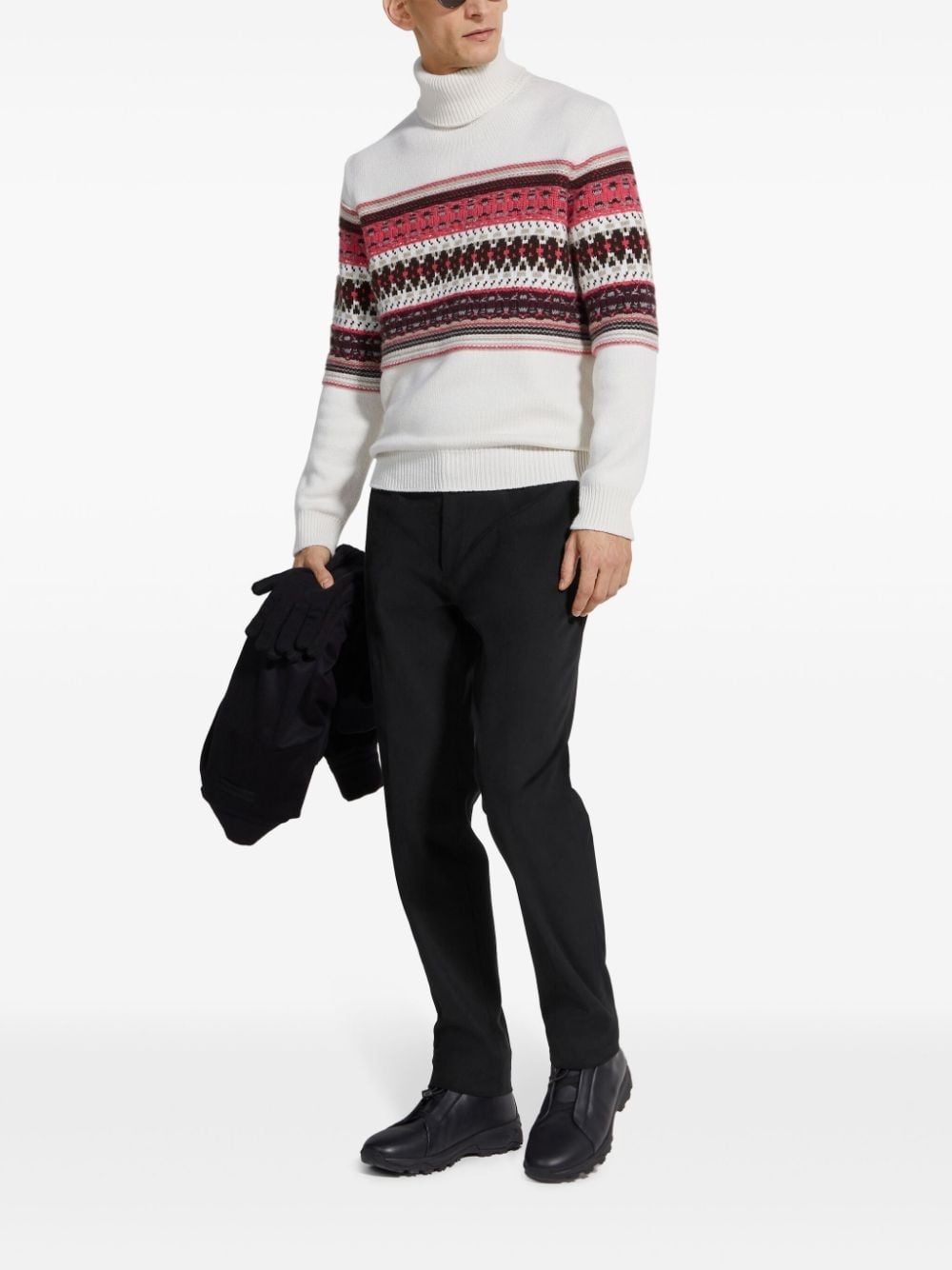 fair-isle cashmere jumper - 2