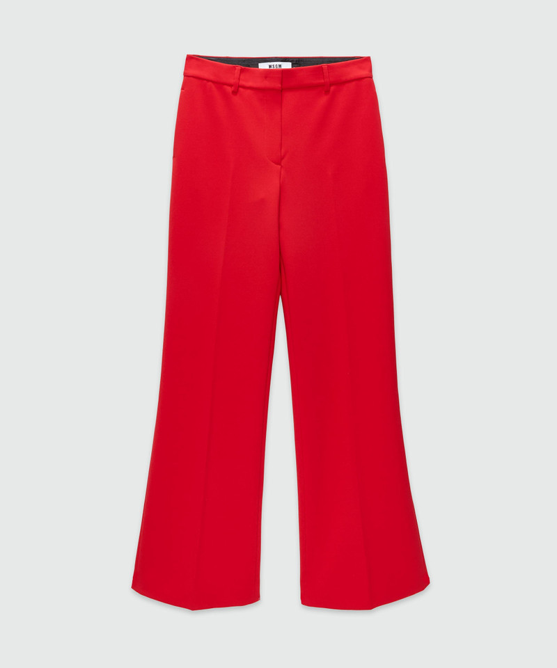 Red tailored palazzo pants - 1