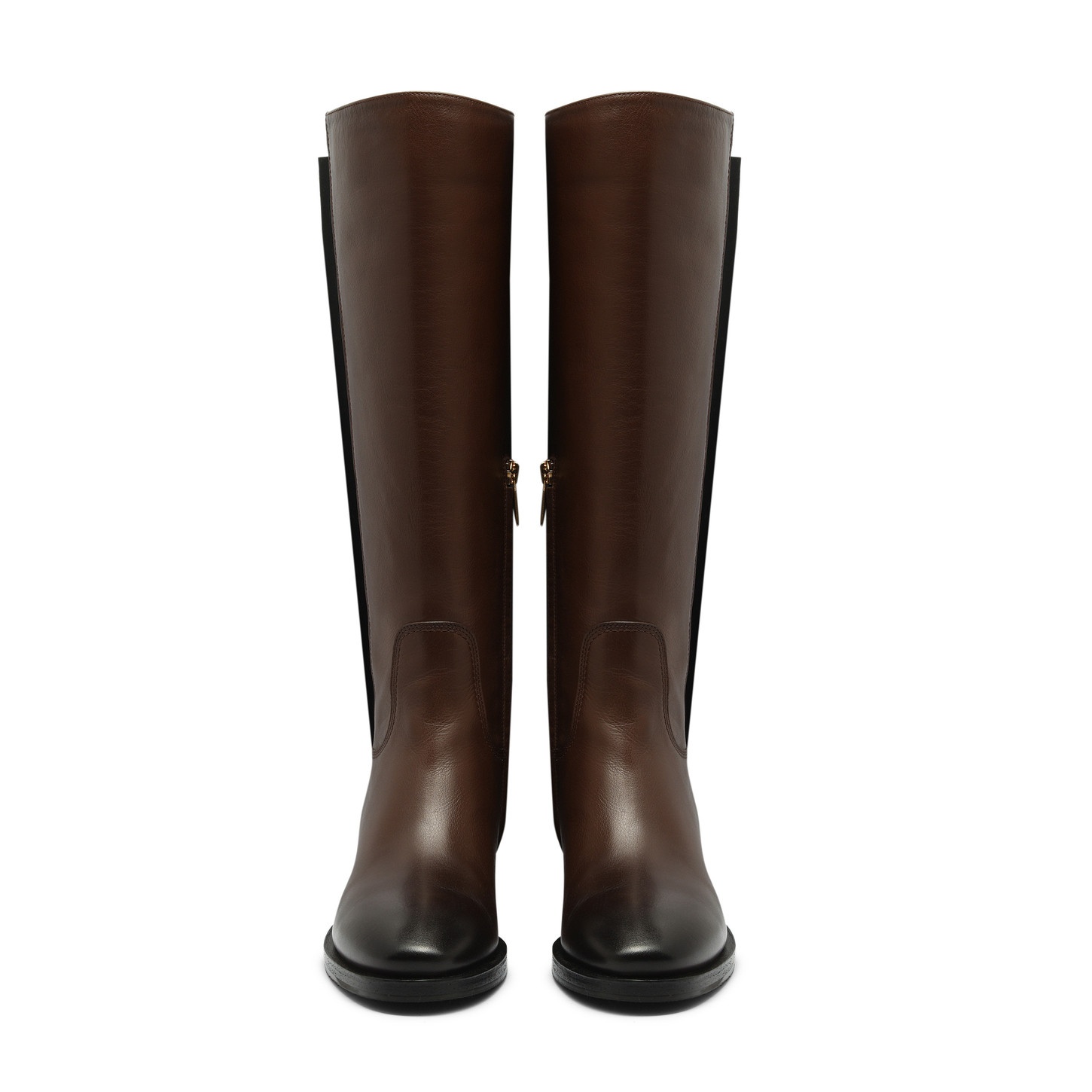 Women's dark brown leather boot - 2