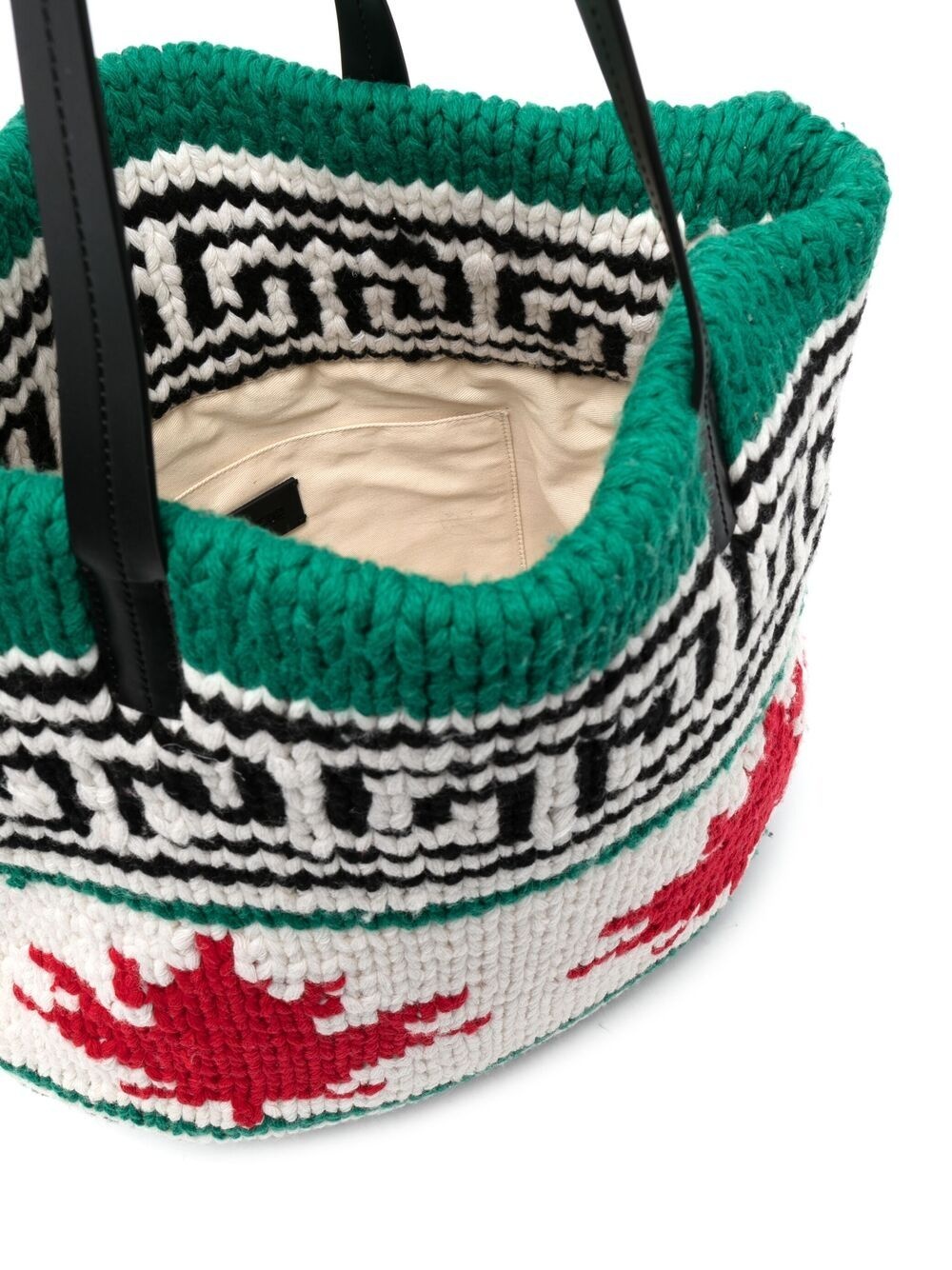 maple leaf knitted tote bag - 5