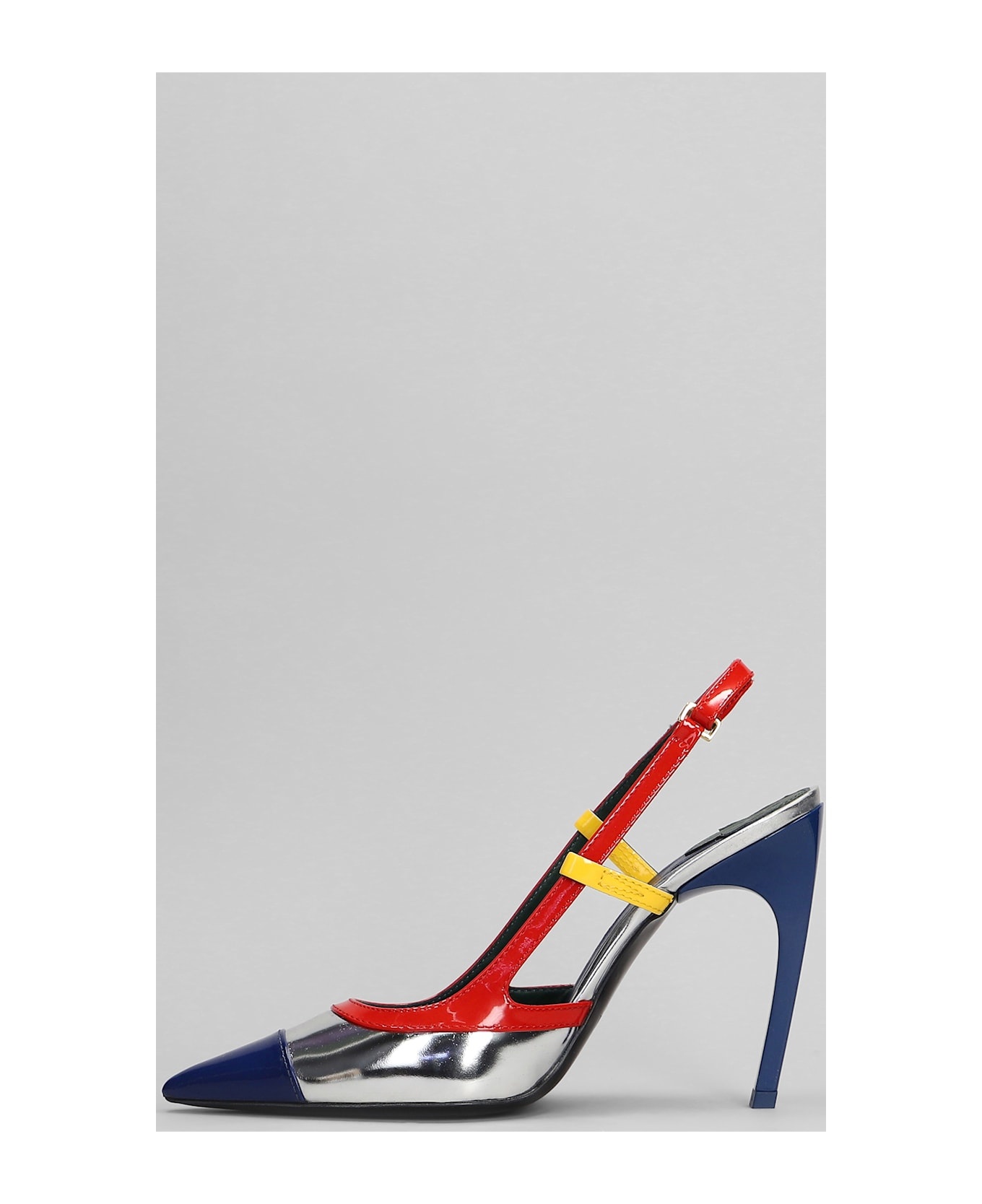 Pumps In Multicolor Leather - 3