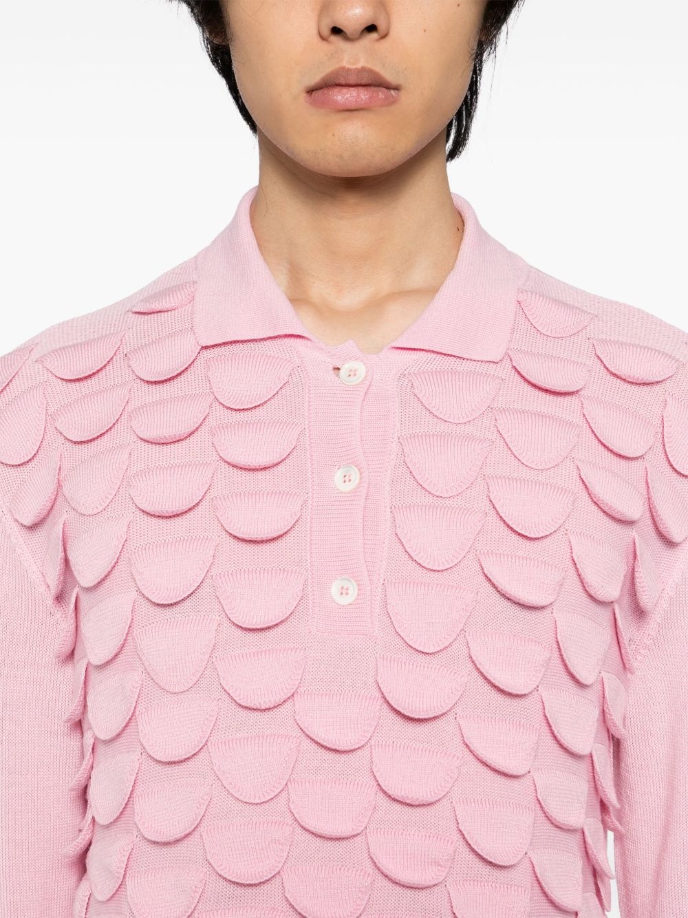 bird feather polo shirt - 4