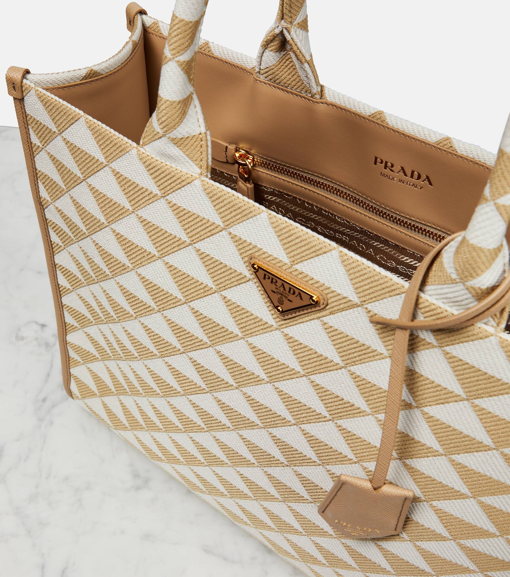 Symbole leather-trimmed tote bag - 3